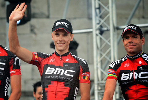 Teamvorstellung in Lüttich: Philippe Gilbert und Cadel Evans (BMC)