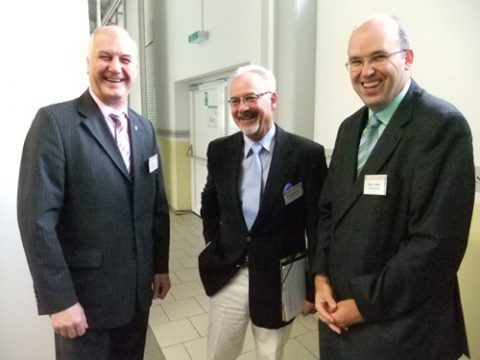 Klaus Schäfer, Eifel-Tourismus GmbH, Städteregionsrat Helmut Etschenberg und Marc Langohr, Gemeinde Kelmis und WFG