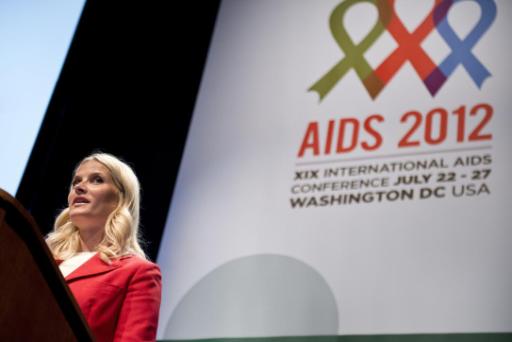 Auch die dänische Kronprinzessin Mette-Marit hat bei der Aids-Konferenz gesprochen