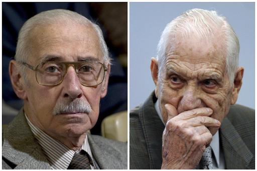 Die früheren argentinischen Diktatoren Jorge Rafael Videla (l.) und Reynaldo Bignone (r.)