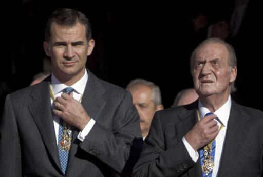 Prinz Felipe und König Juan Carlos