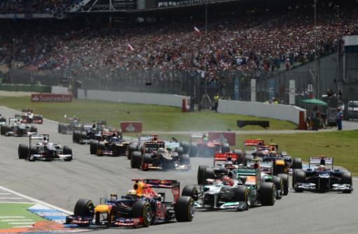 Der Hockenheimring kurz nach dem Start