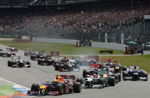 Der Hockenheimring kurz nach dem Start