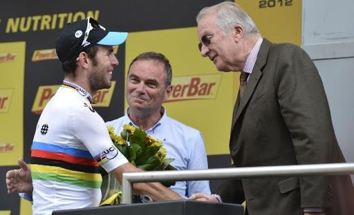 Mark Cavendish, Bernard Hinault und König Albert in Tournai