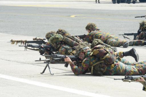 Übungen zur diesjährigen Militärparade in Brüssel