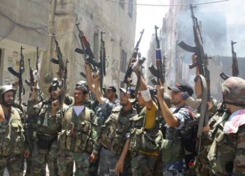 Syrische Soldaten in Damaskus