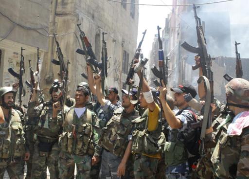 Syrische Soldaten in Damaskus