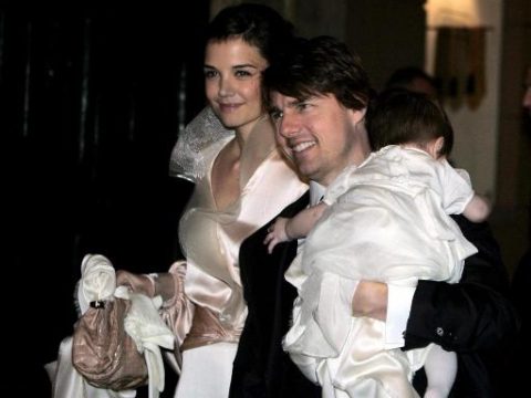 Katie Holmes, Tom Cruise und Suri bei der Hochzeit 2006