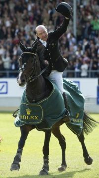 Michael Whitaker auf dem zwölfjährigen Wallach Gig Amai