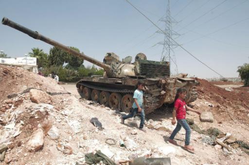 Checkpoint Anadan der Freien Syrischen Armee, fünf Kilometer nordwestlich von Aleppo