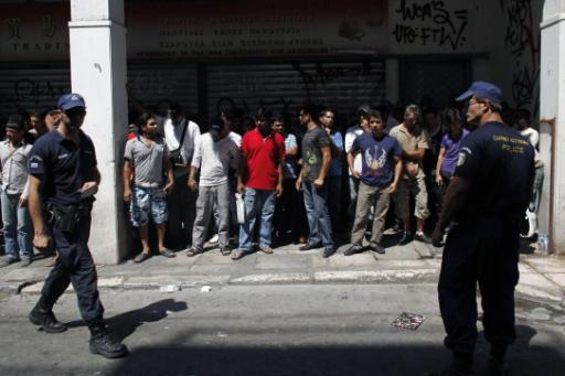 Polzei in Athen geht gegen illegale Einwanderer vor