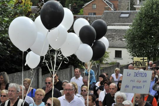 Protestmarsch in Malonne gegen die vorzeitige Haftentlassung von Michelle Martin