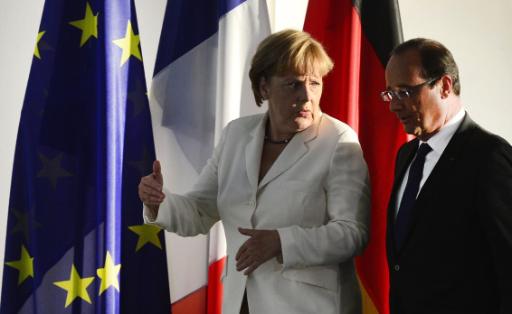 Die deutsche Kanzlerin Angela Merkel und Frankreichs Präsident François Hollande