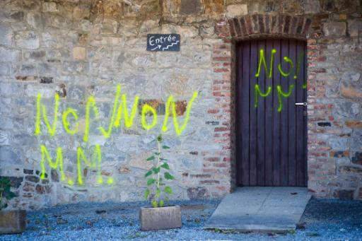 NonNonNon: Graffiti gegen die Aufnahme von Michelle Martin