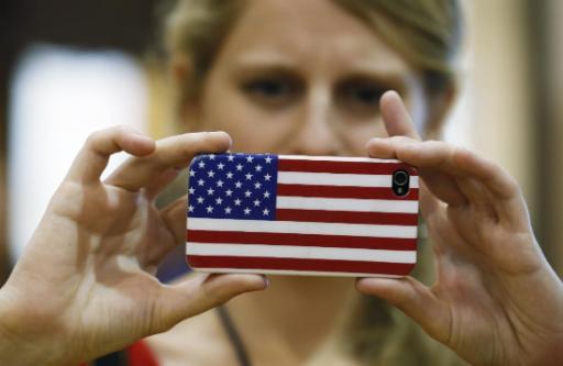 Überall präsent: die amerikanische Flagge