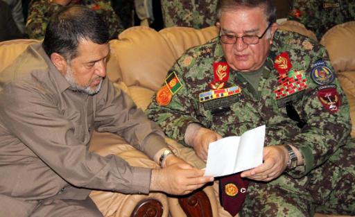 Innenminister Bismillah Mohammadi und Verteidigungsminister Abdul Rahim Wardak