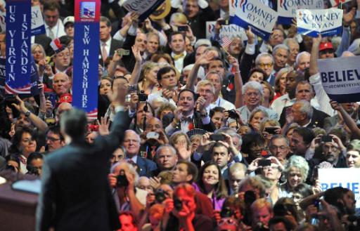 Der stark umjubelte Mitt Romney in Tampa