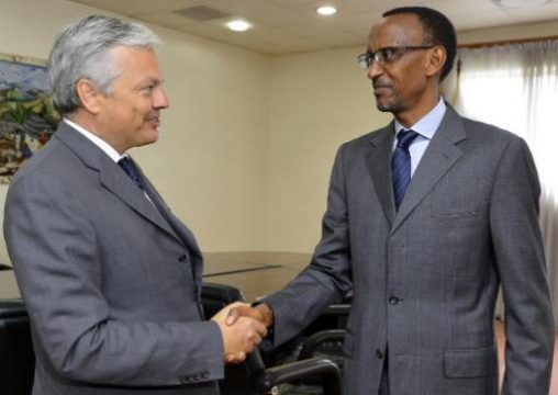 Außenminister Didier Reynders und Ruandas Päsident Paul Kagame