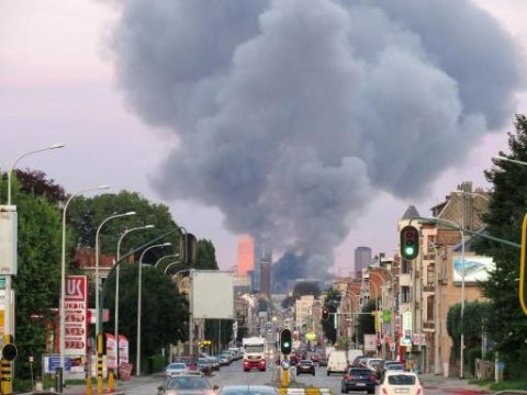 Brand in der Rue Neuve in Brüssel am 7. August