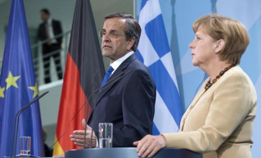 Antonis Samaras und Angela Merkel