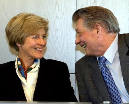 Friede Springer und Leo Kirch im Jahr 2002