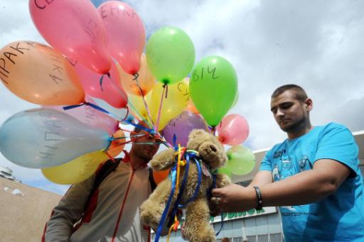 Protestierende Teddybären