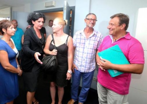 Louisa Albert, Annemie Turtelboom, Laetitia Delhez, Paul Marchal und Jean-Denis Lejeune