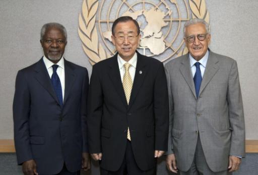 Kofi Annan, Ban Ki Moon und Lakhdar Brahimi