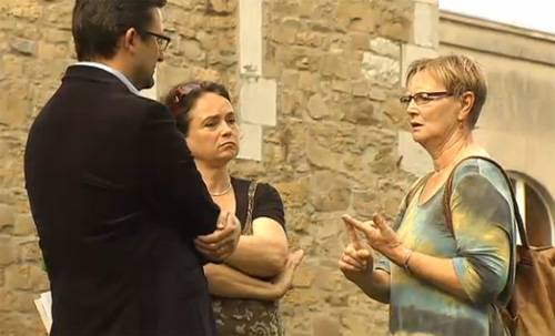 Manuel Zimmermann mit Roswita Arens und Franziska Franzen von Ecolo