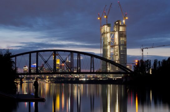 Neubau der Europäischen Zentralbank in Frankfurt