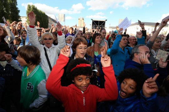 Sing for the Climate auf dem Sint-Pietersplein in Gent