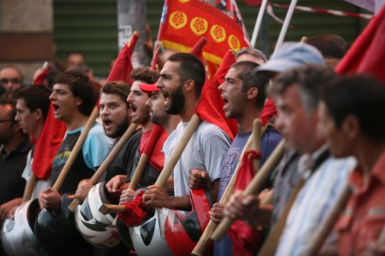 Demo gegen das neue Sparpaket in Thessaloniki (8.9.)