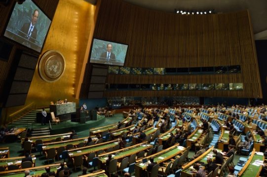 Hollande vor der UN-Vollversammlung in New York