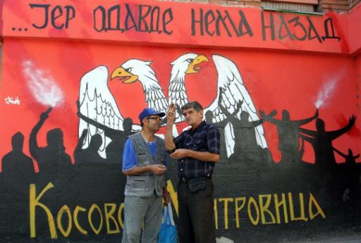 "Es gibt kein Zurück": Wandgemälde in Mitrovica