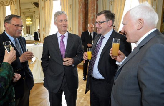 Wechsel an der Spitze des Rates für Nachhaltige Entwicklung: Theo Rombouts, Prinz Philippe, Steven Vanackere und Philippe Maystadt