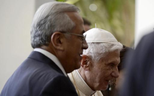 Papst Benedikt XVI. und der libanesische Präsident Michel Suleiman