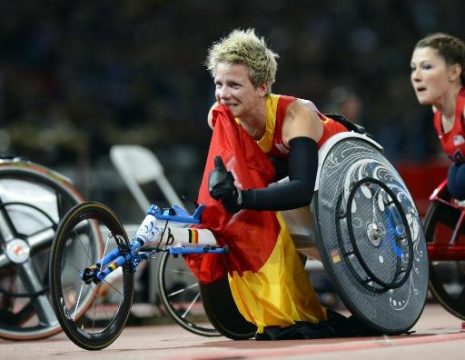 Marieke Vervoort gewinnt bei den Paralympics in London eine Goldmedaille für Belgien