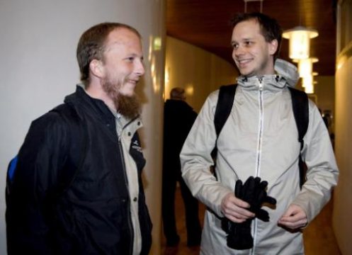 Pirate-Bay-Gründer Gottfrid Svartholm Warg (l.) and Peter Sunde (r.)