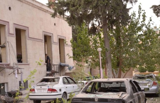 Explodierte Autos in Aleppo