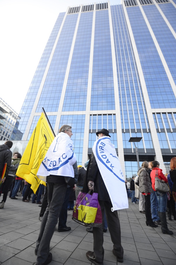 Demo gegen Sozialdumping in Brüssel
