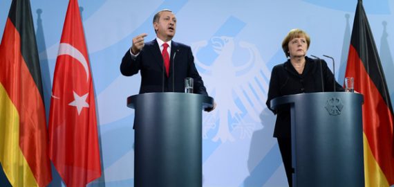 Recep Tayyip Erdogan bei Angela Merkel