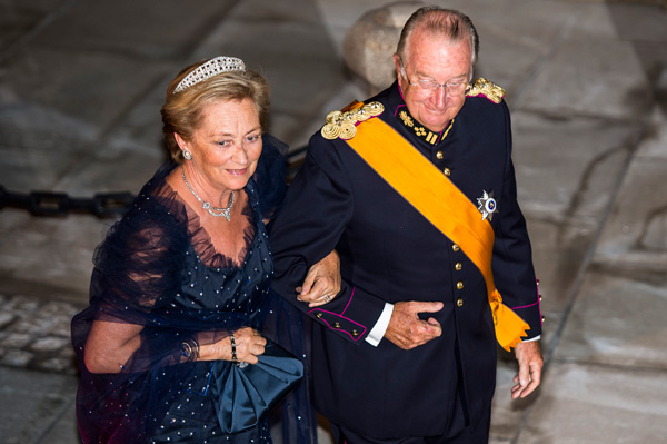 Königin Paola und König Albert bei der Hochzeit von Erbgroßherzog Guillaume in Luxemburg