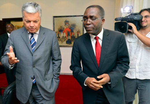 Didier Reynders mit Kongos Premier Augustin Matata Ponyo Mapon