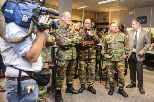 Ankunft der letzten in Kabul stationierten Soldaten am Flughafen von Melsbroek