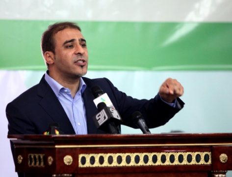 Gaddafis früherem Regierungssprecher Moussa Ibrahim (am 24. Mai 2011)