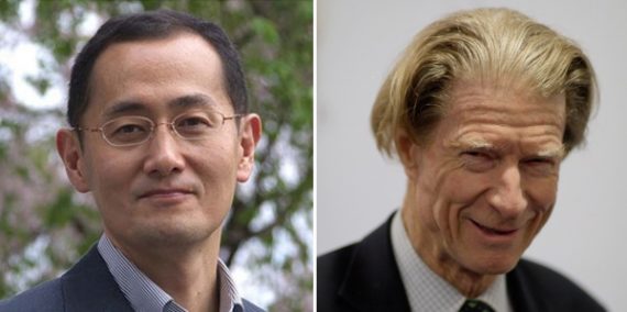 Die Klonpioniere John Gurdon (Großbritannien) und Shinya Yamanaka (Japan)