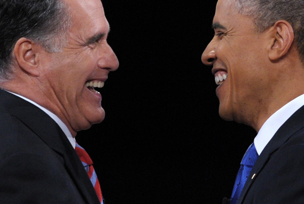Entscheidende Debatte von Romney und Obama im US-Wahlkampf