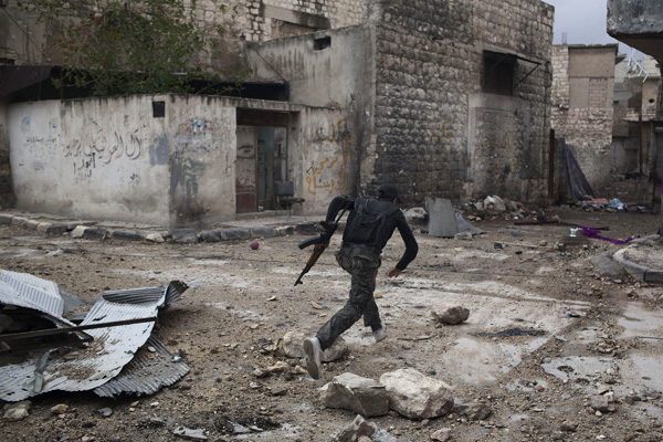 Syrischer Kämpfer in Aleppo, 22. Oktober