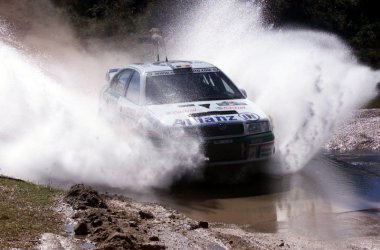 Bruno Thiry und Stéphane Prévot im Skoda Oktavia WRC, Rallye Argentinien (3.3.2001)