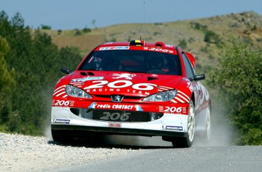 Bruno Thiry im Peugeot 206 WRC bei der Tofas Turkey Rallye (18.5.03)